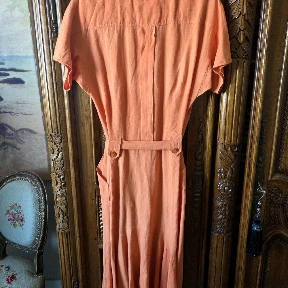 MaxMara Vibrant Orange Long Sleeve Dress